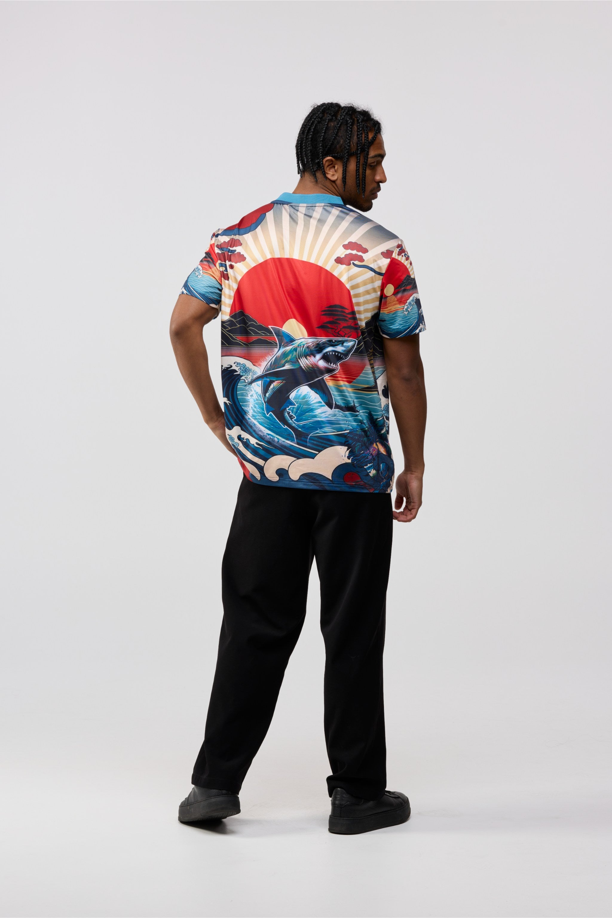 Men’s Pacific Aura printed short sleeve crewneck – back view
