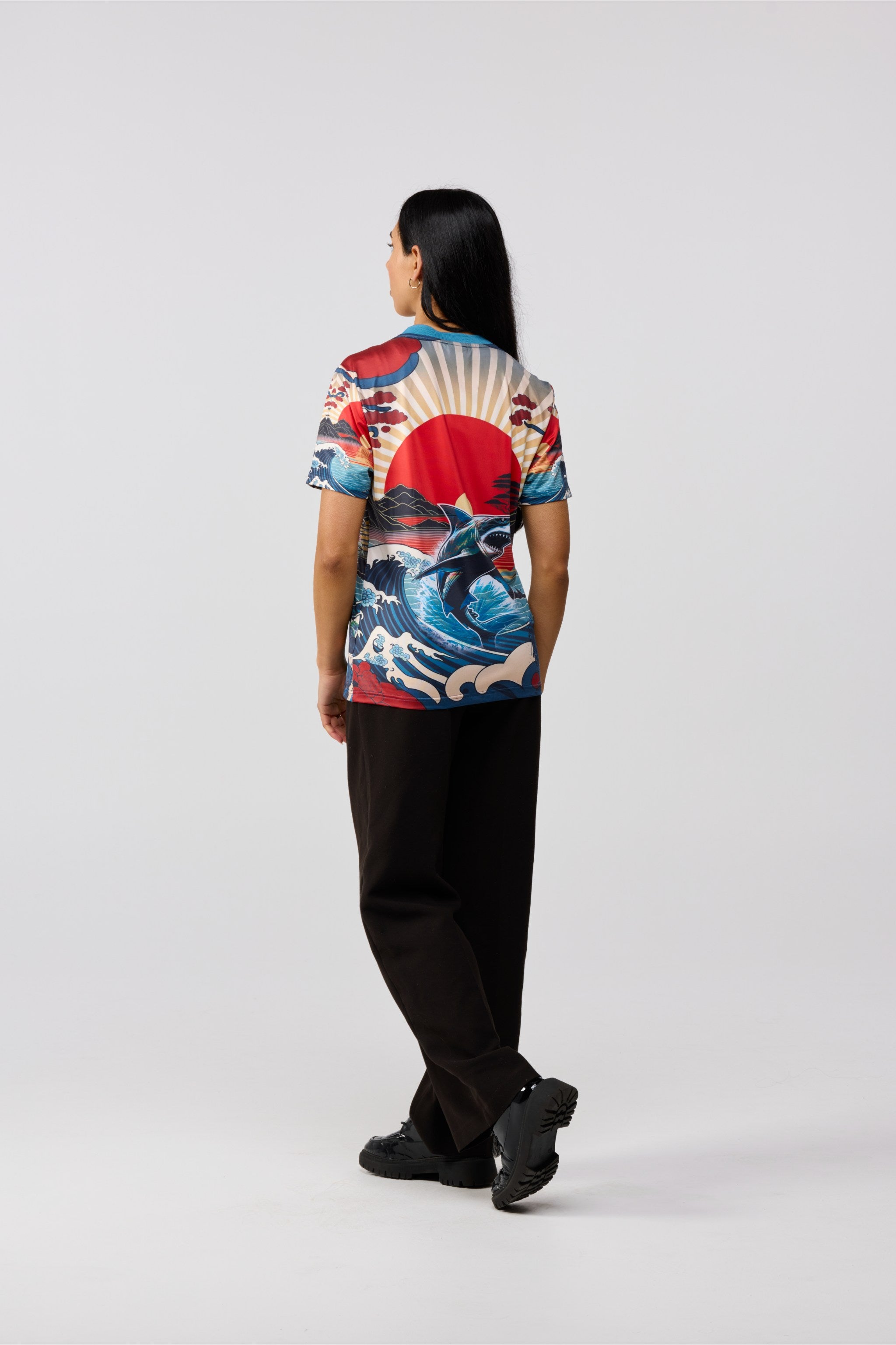 Women’s Pacific Aura printed short sleeve crewneck – back view