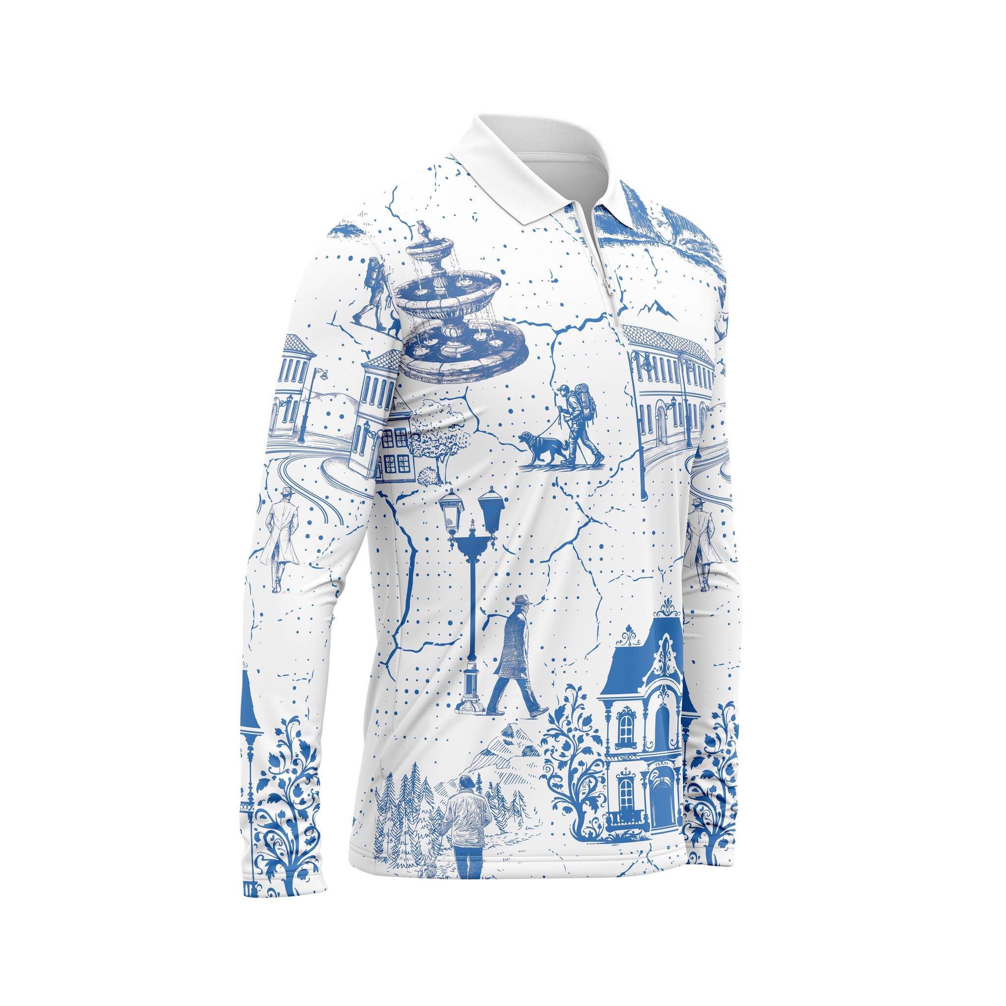 UPF OFFICIAL Midnight Metropolis long sleeve shirt. Quick-dry, moisture-wicking, and made with high-quality fabric for superior durability