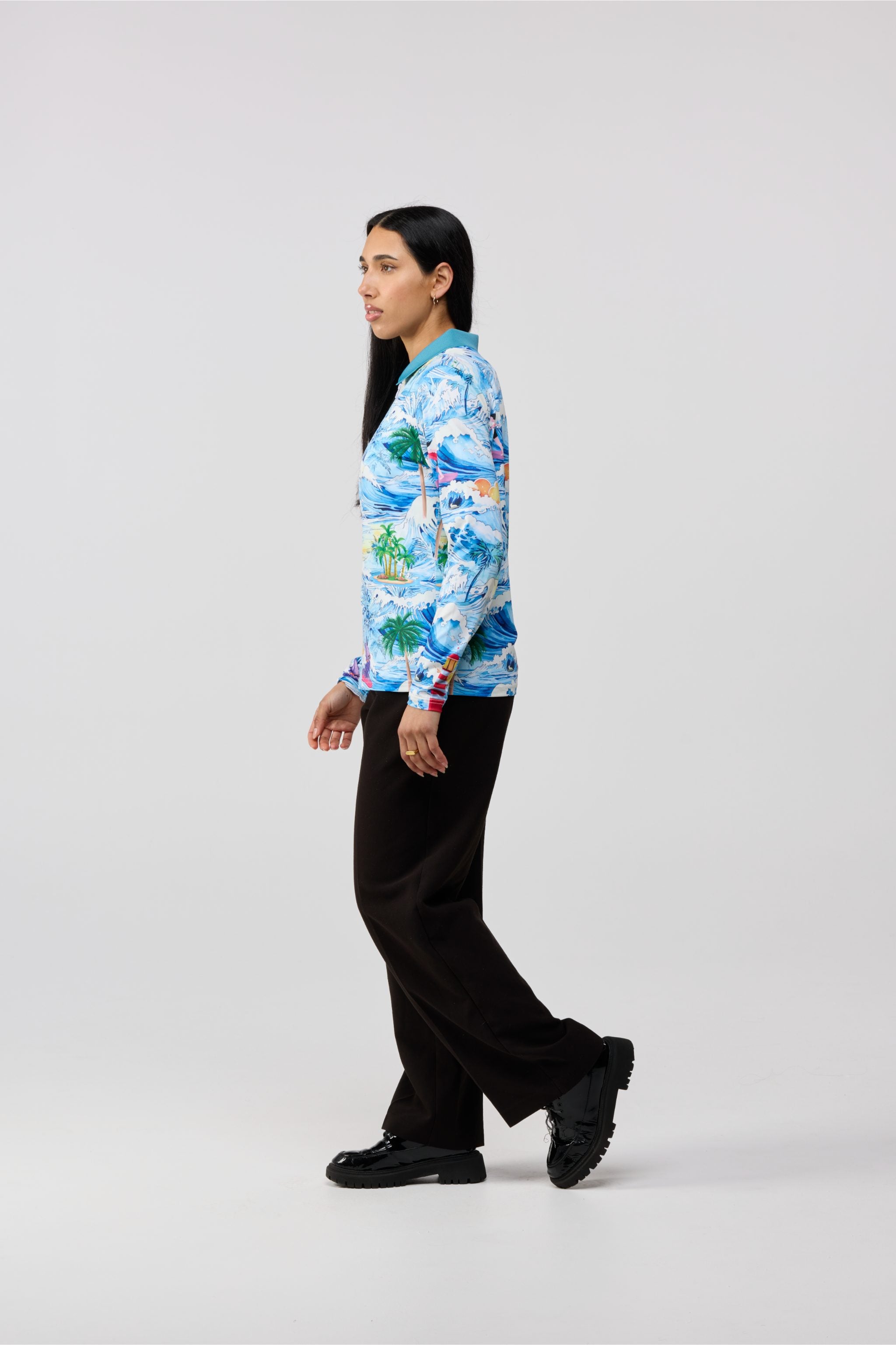 Wave Chaser Polo in model shot