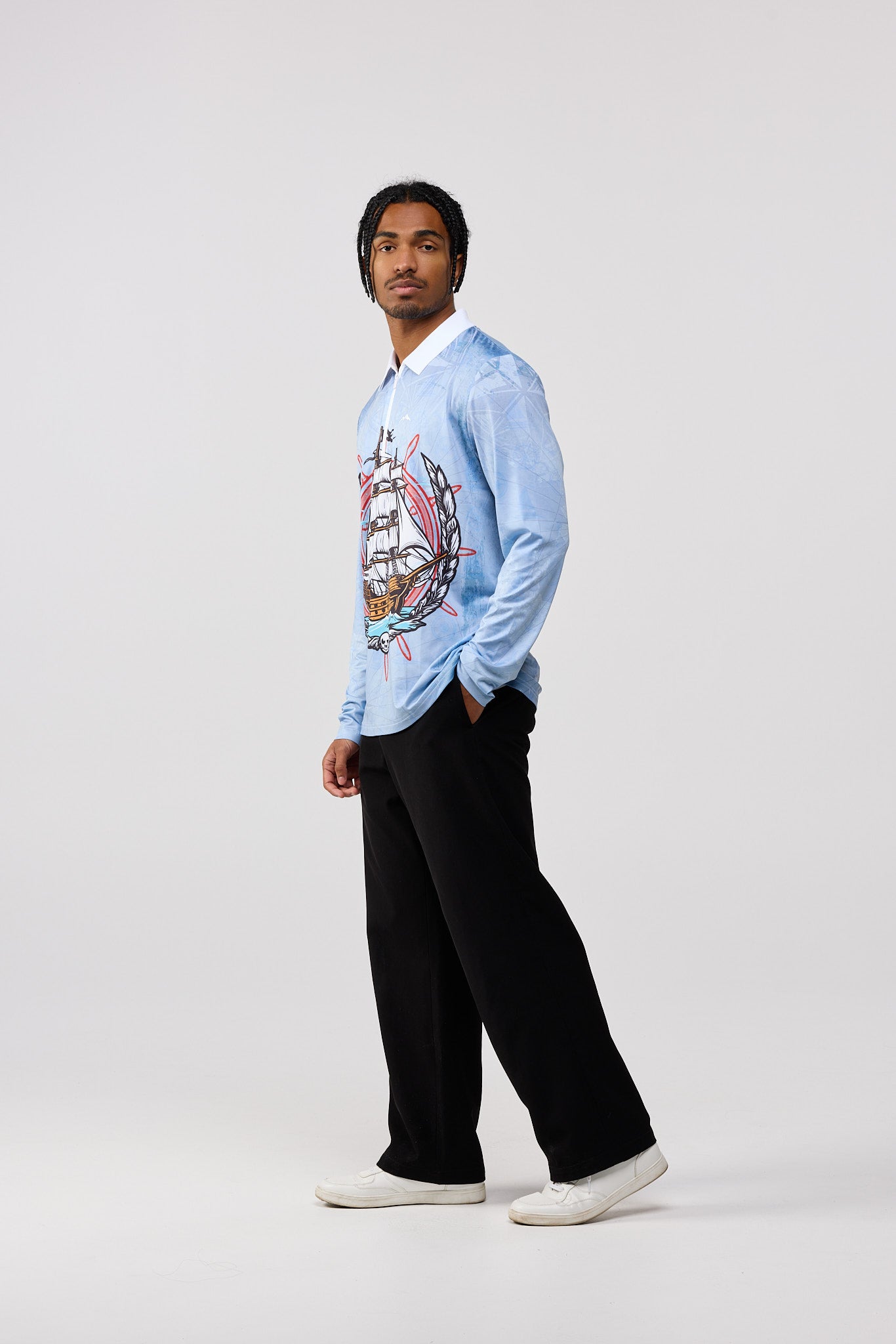 Blackwater Marauder UPF 50+ men's long sleeve sun shirt. Sleek, stylish, and engineered for all-day comfort.