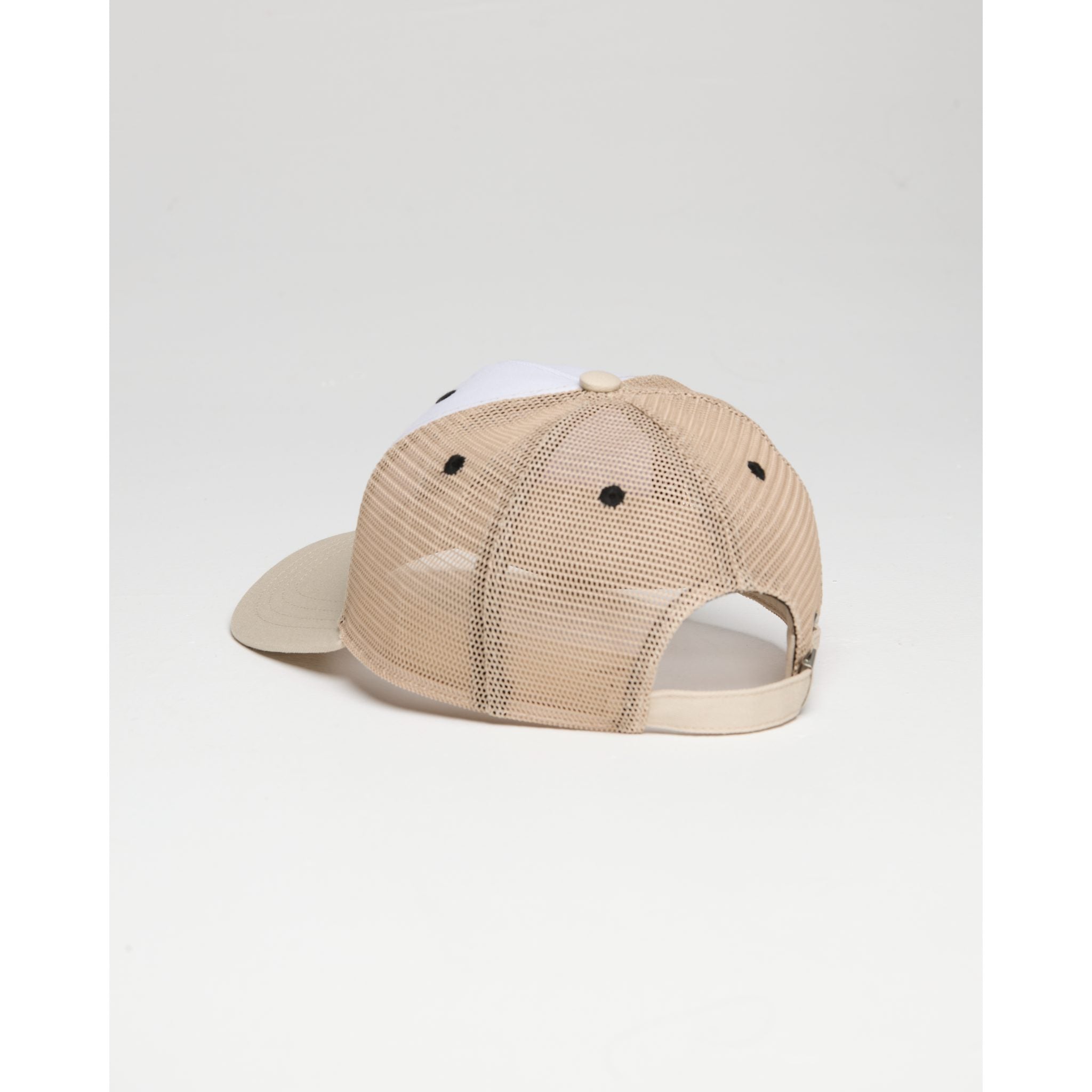 UPF Fishing Club Cap in white and beige with embroidered fish and UPF Official logo